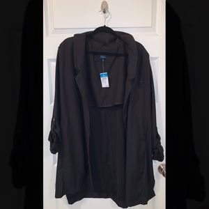 Black Blazer Blouse Size 3x